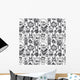 Funny Characters Ornament Seamless Wall Decal