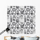 Funny Characters Ornament Seamless Wall Decal