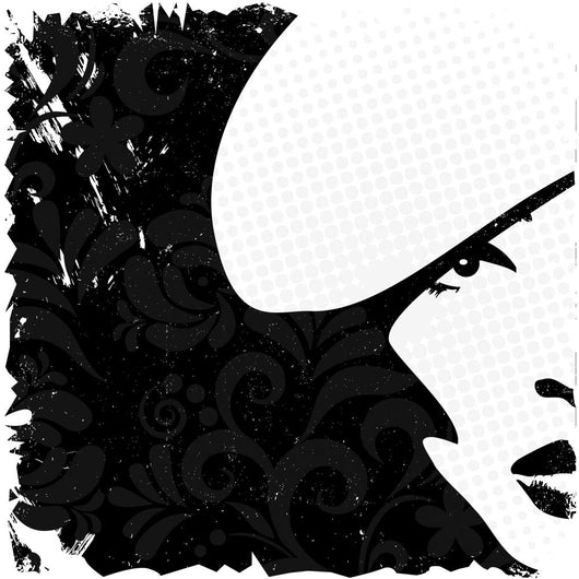Woman Image in Retro Style Wall Mural