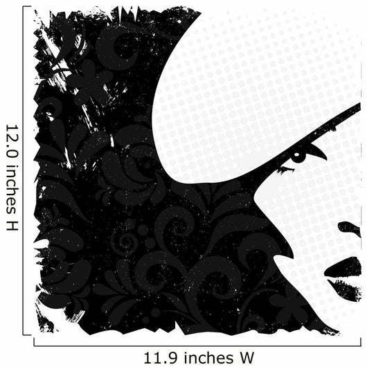 Woman Image in Retro Style Wall Mural
