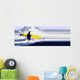 longboard surfer abstract illustration Wall Mural