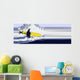 longboard surfer abstract illustration Wall Mural