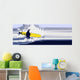 longboard surfer abstract illustration Wall Mural