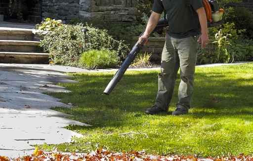 Landscaper Operating Leaf Blower Wall Decal