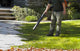 Landscaper Operating Leaf Blower Wall Decal