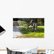Landscaper Operating Leaf Blower Wall Decal