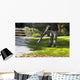 Landscaper Operating Leaf Blower Wall Decal