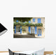French Village Cottage with blue shutters Provence France Wall Mural