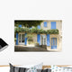 French Village Cottage with blue shutters Provence France Wall Mural