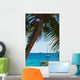 Seascape view with a yacht Wall Mural