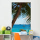 Seascape view with a yacht Wall Mural