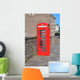 Red British Telephone Box Wall Mural