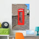 Red British Telephone Box Wall Mural