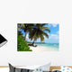 Tropical Island Beach With Palm Trees Wall Mural