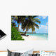 Tropical Island Beach With Palm Trees Wall Mural