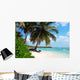 Tropical Island Beach With Palm Trees Wall Mural