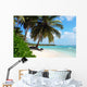 Tropical Island Beach With Palm Trees Wall Mural