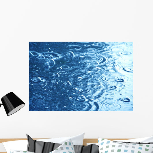 Rain Drops Splashing Water