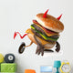 Devilish Hamburger Wall Decal