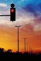 Red Traffic Light and Wall Decal