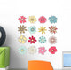 Collection of hand drawn flowers Wall Decal