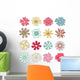 Collection of hand drawn flowers Wall Decal