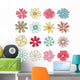Collection of hand drawn flowers Wall Decal