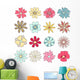 Collection of hand drawn flowers Wall Decal
