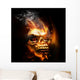 Burning Skull Wall Mural