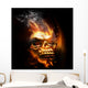 Burning Skull Wall Mural