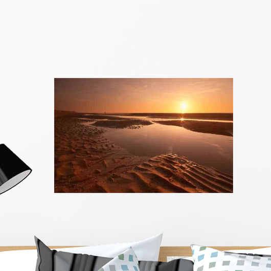 Sunset Evening Beach Wall Decal Design 2