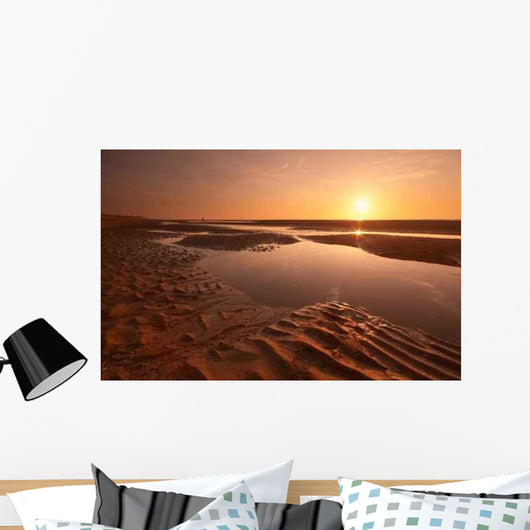 Sunset Evening Beach Wall Decal Design 2