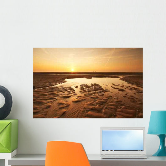 Sunset Evening Beach Wall Decal Design 1