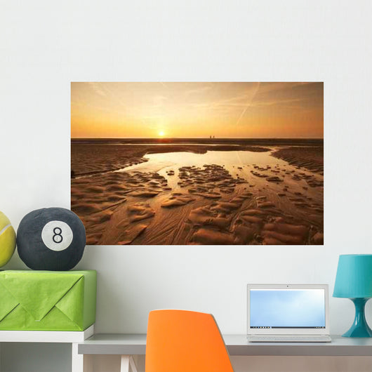Sunset Evening Beach Wall Decal Design 1