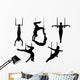 trapeze silhouette vector Wall Decal