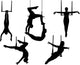 trapeze silhouette vector Wall Decal