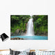 Blue waterfall in Costa Rica Wall Mural