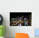 Skyline of downtown Miami at night Wall Mural