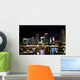 Skyline of downtown Miami at night Wall Mural