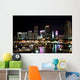 Skyline of downtown Miami at night Wall Mural