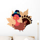 Turkey Wearing Pilgrim Hat Wall Decal