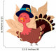 Turkey Wearing Pilgrim Hat Wall Decal