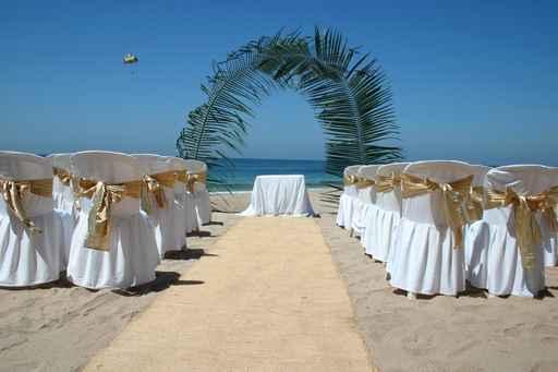Beach Wedding with Chairs Wall Decal