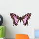 Red Pink Butterfly Machaon Moths Wall Decal