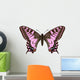 Red Pink Butterfly Machaon Moths Wall Decal