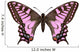 Red Pink Butterfly Machaon Moths Wall Decal