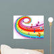 Swirling Rainbow Music Wall Decal