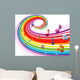 Swirling Rainbow Music Wall Decal