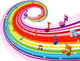 Swirling Rainbow Music Wall Decal