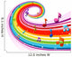 Swirling Rainbow Music Wall Decal